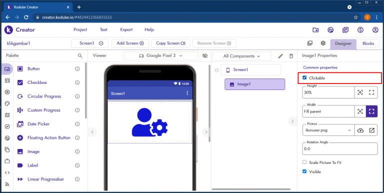 cara membuat event klik gambar #10