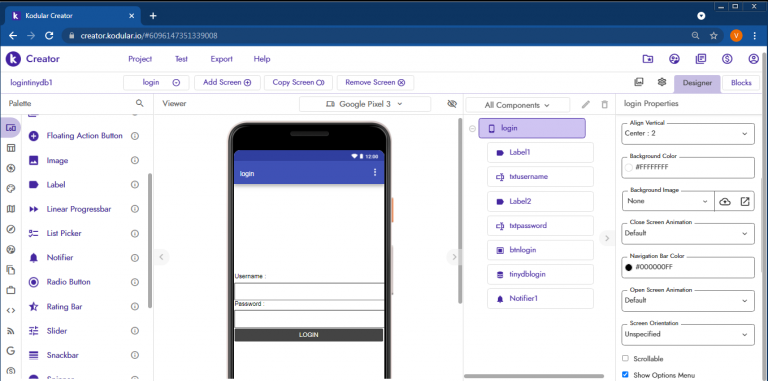 login menggunakan TinyDB kodular #9