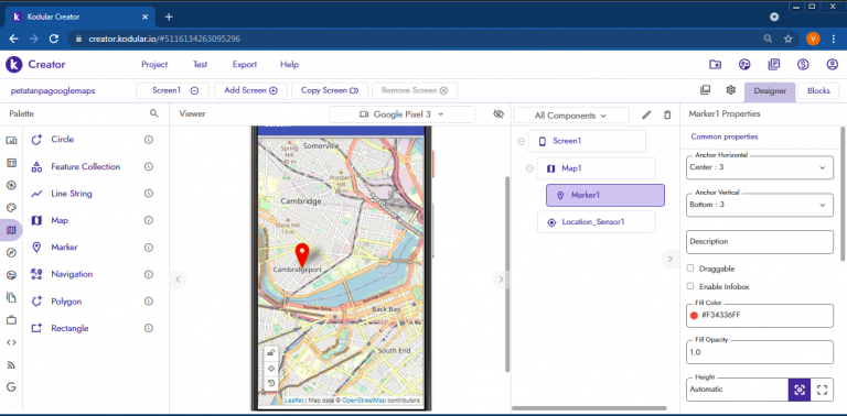 membuat peta lokasi tanpa google maps kodular #checkpoint