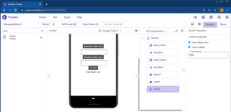hitung selisih hari kodular #4