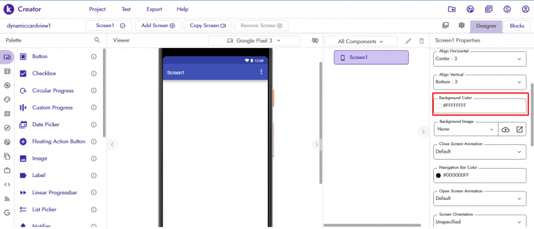 pakai dynamic card view kodular #1