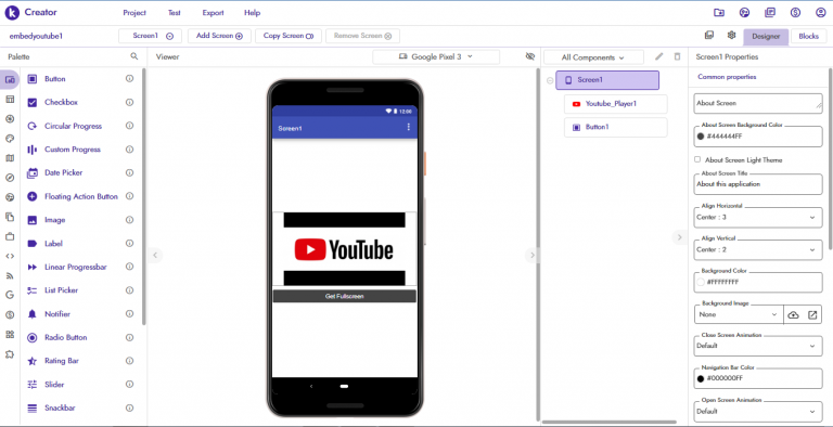 embed youtube kodular #2
