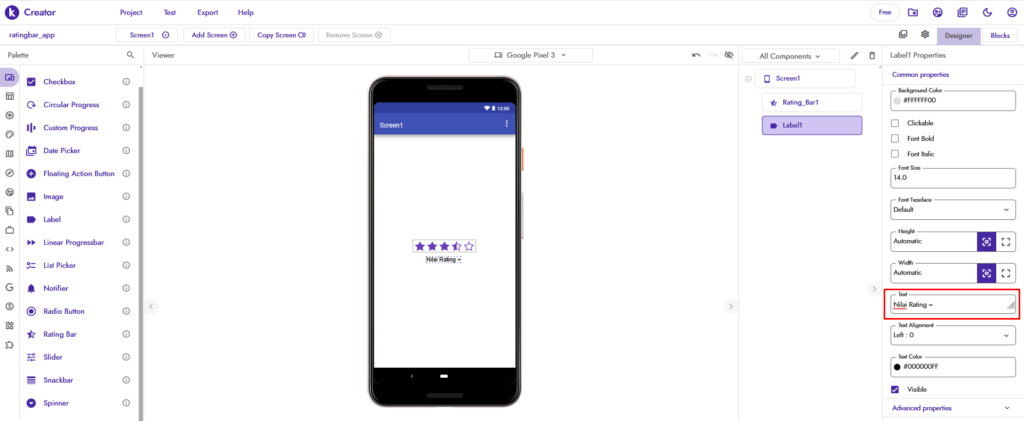 cara membuat fitur rating bar di kodular #6