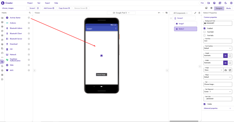 cara memilih gambar dengan activity starter di kodular #9