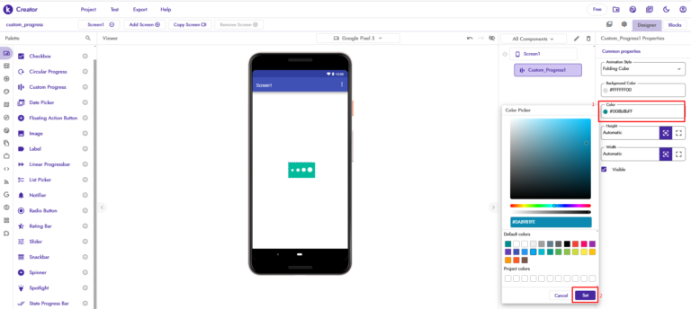 cara menggunakan fitur custom progress di kodular #6
